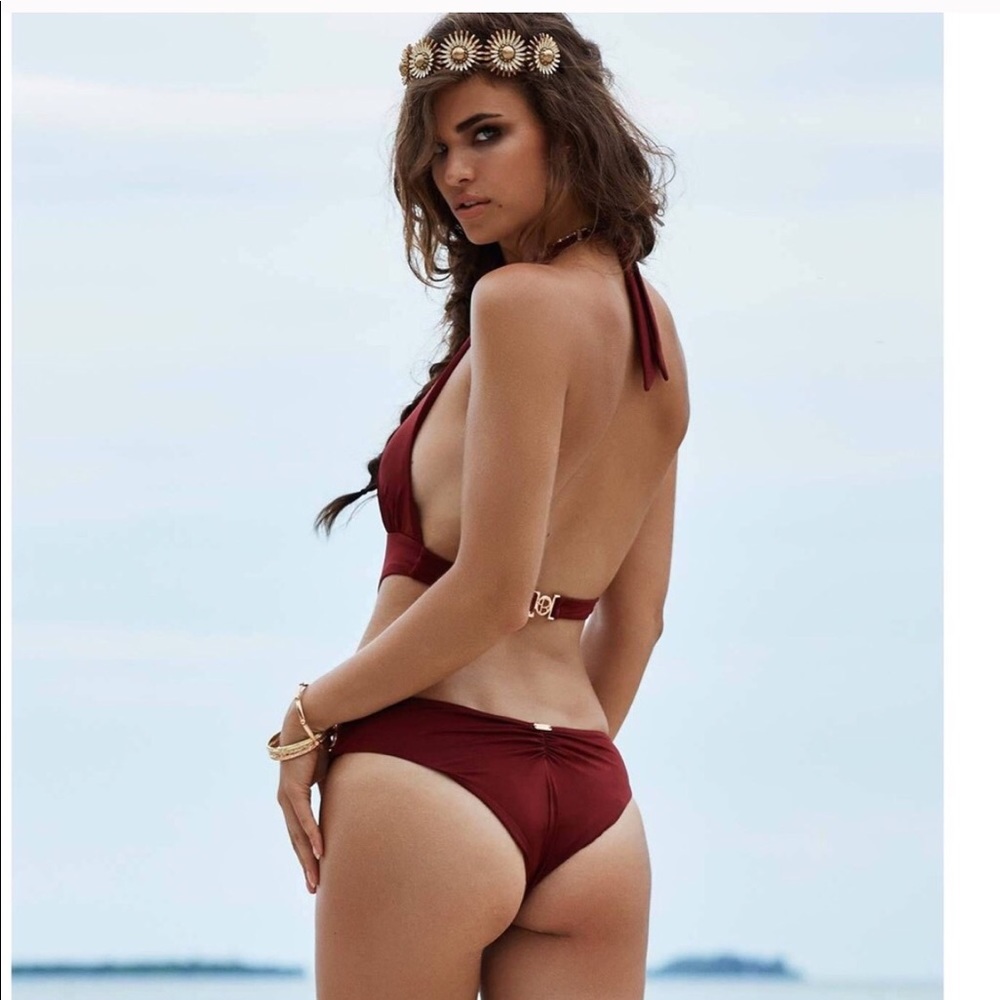 NWT Beach Bunny Skimpy Ruched Bikini Bottom XL